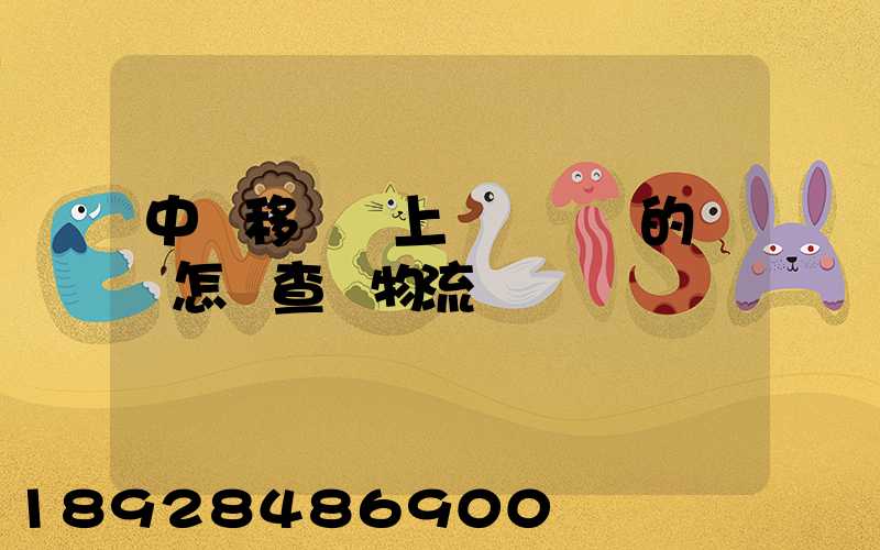 中國移動網上營業廳買的號碼怎樣查詢物流